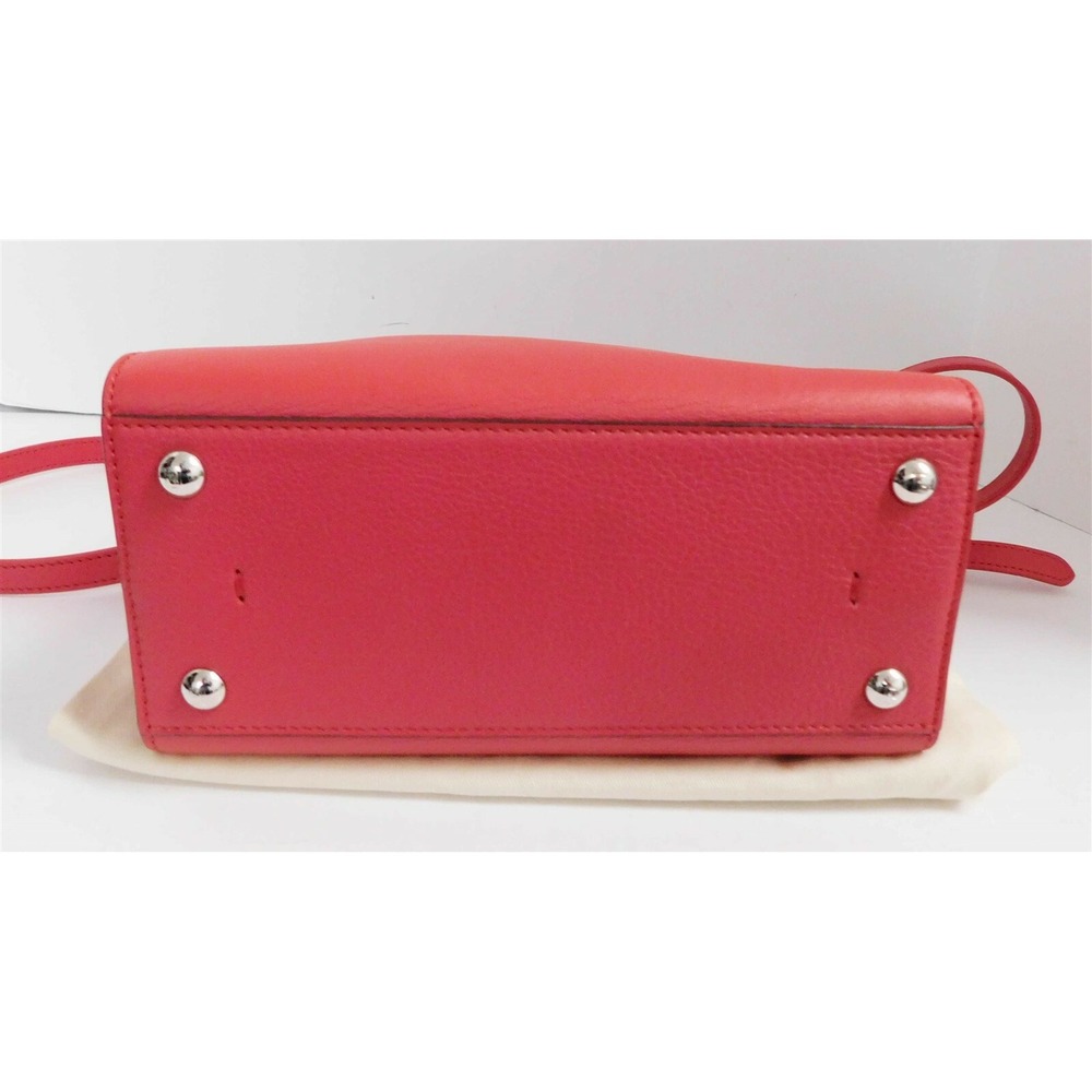 Fendi 3‎ Jours Red Leather Mini Tote Crossbody Bag Italy - Picture 6 of 9
